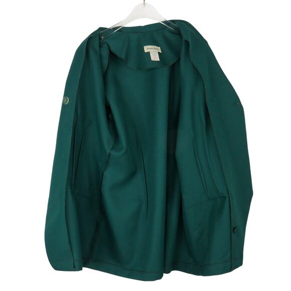 1980s Jennifer James Vintage Emerald Green Blazer Jacket Size 12 Large - Picture 8 of 11